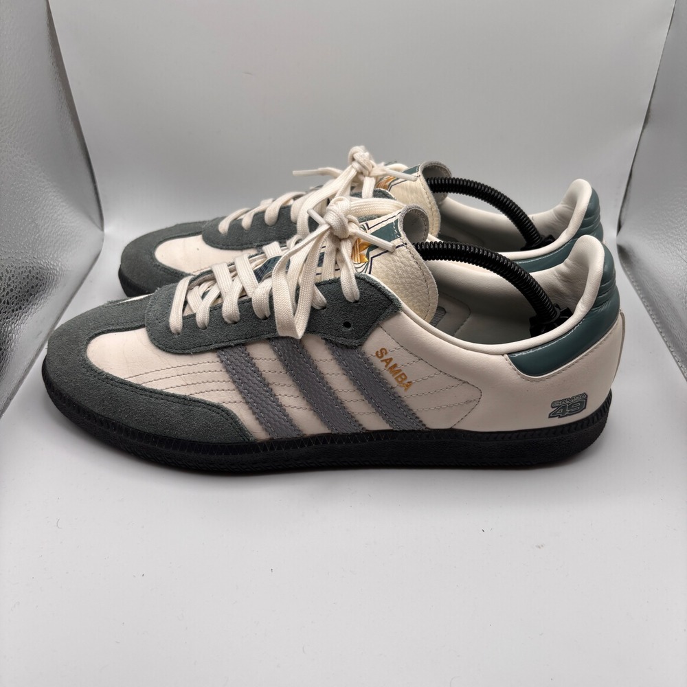 Adidas Samba OG "Samba 49" Green Off White Sneakers Men's Size 10.5 EUC JP9222 - Picture 4 of 8
